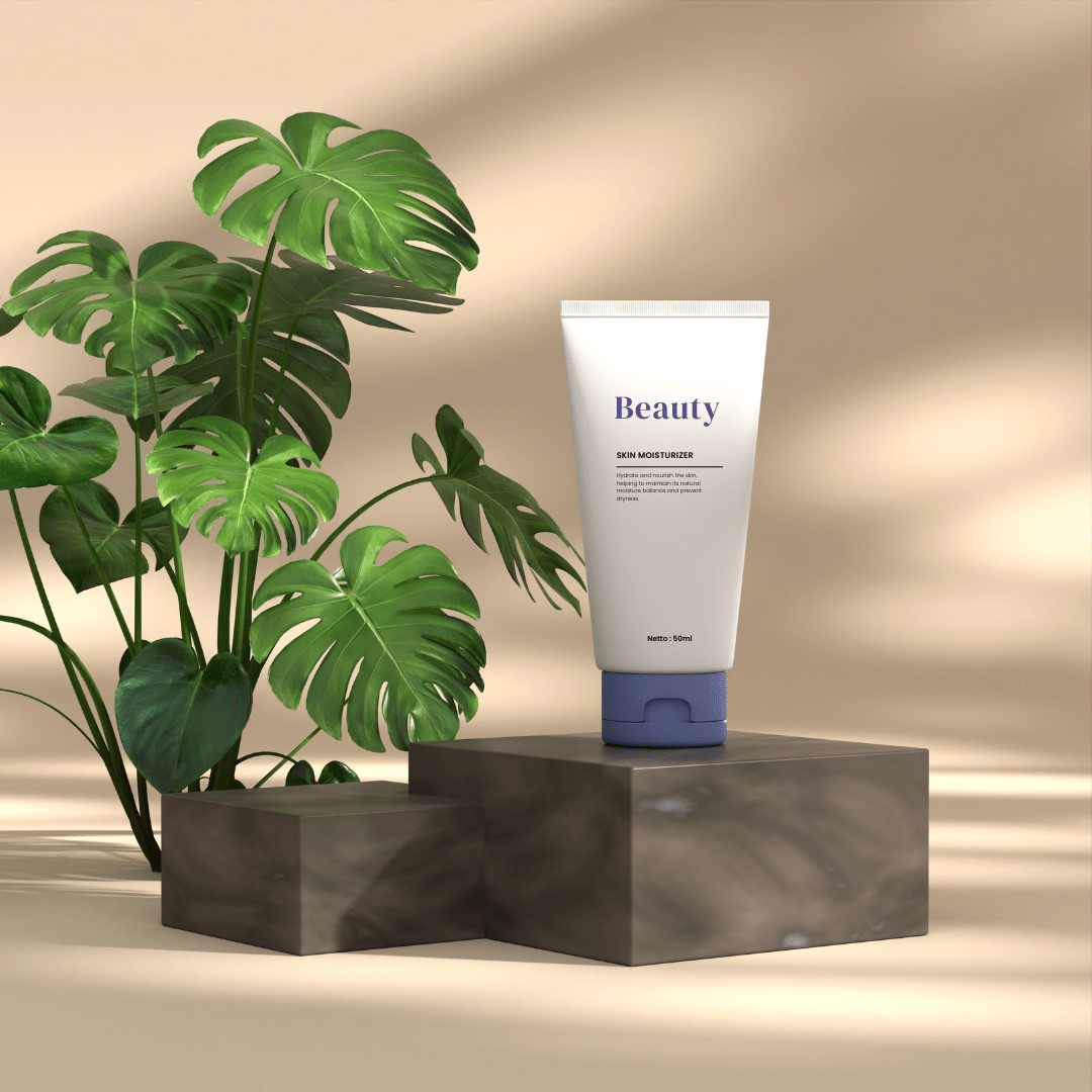 Visualisation 3D produit skincare avec mise en avant des bénéfices