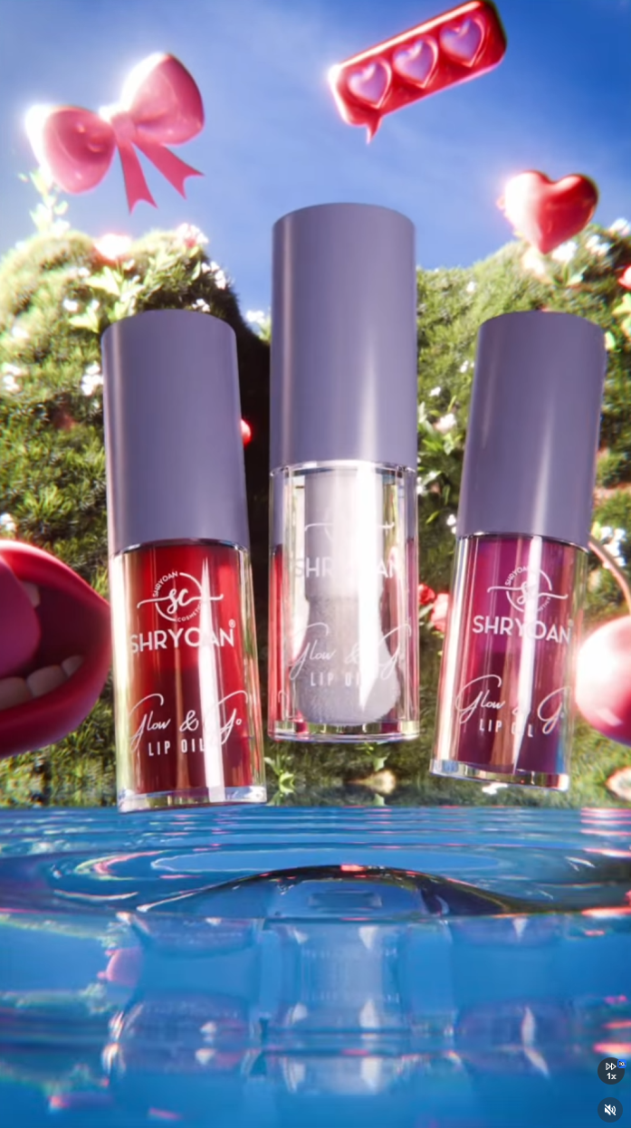 Packshot IA/CGI cosmétique dans un univers floral romantique - Wizard Entertainment