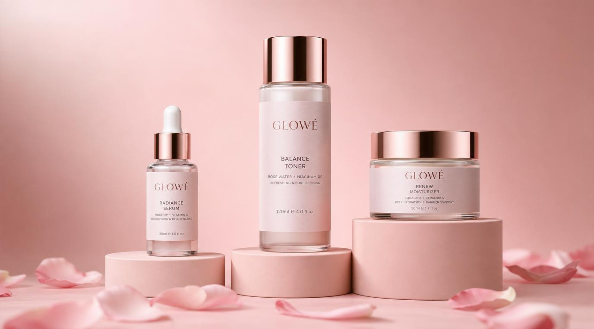 Packshot e-commerce photoréaliste d'un produit cosmétique